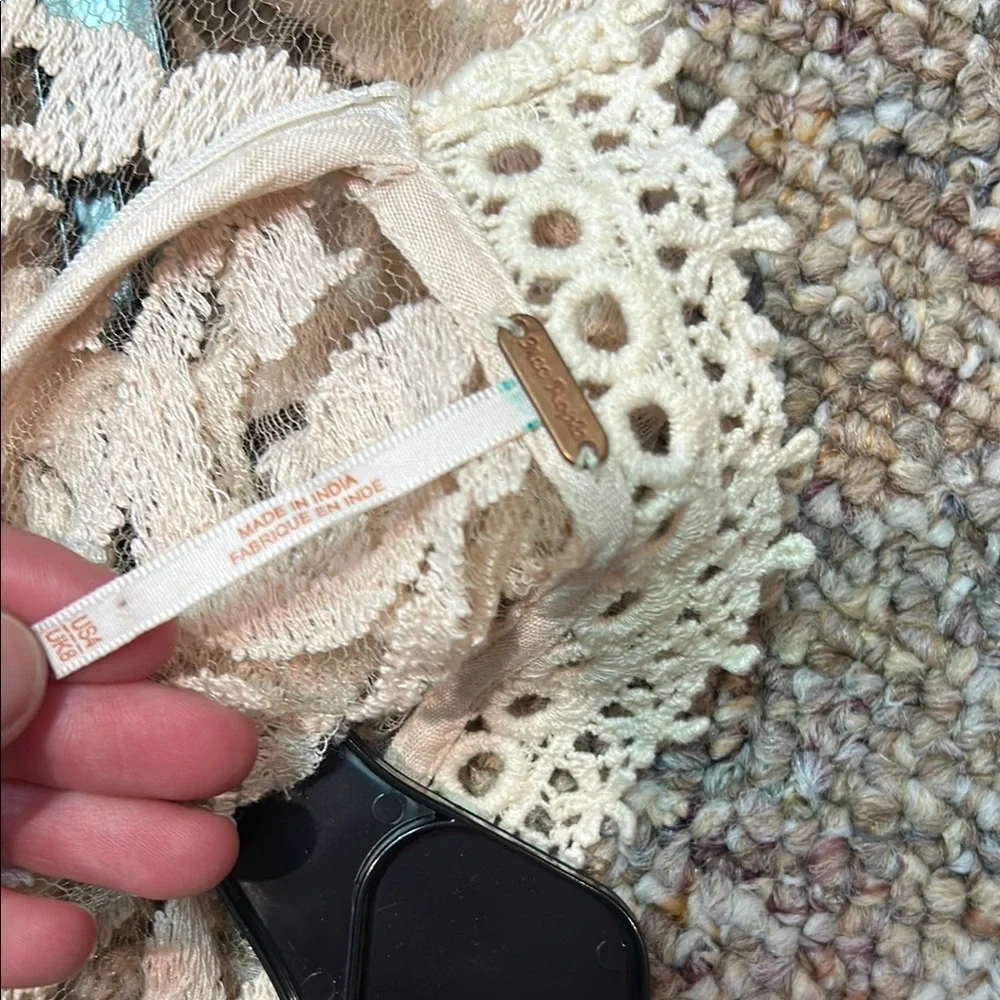 Free People Elegant Lace Dress with Silver Embellishments - Picture 3 of 3